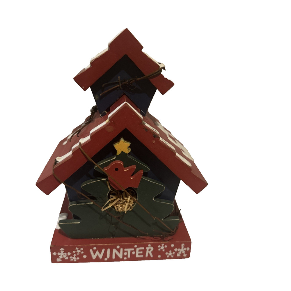 Vintage Winter Welcome Birdhouse -Home Interiors & Gifts 1997
