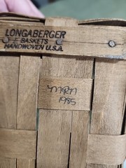 LOT OF 5 ASSORTED LONGABERGER BASKETS VARIOUS SHAPES SIZES 1980s CHEAP L$$K