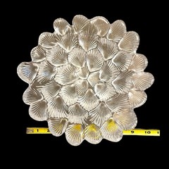 Vintage 9” Royal Copenhagen Clear Crystal “Musling” Shell Bowl Elegant Heavy Wow