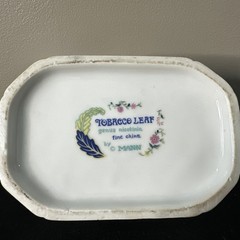 VTG 1970’s BOHO CHIC COVERED TOBACCO LEAF DISH~BY SEYMOUR MANN FINE CHINA~RARE