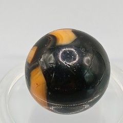 .58″ Alley Agate Halloween, CAC Black Orange Swirl Marble- #Q149