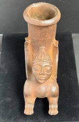 Ancient Near Eastern Greco-Roman Style Stone Rhyton in the Form of a Sphinx