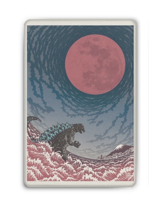 Godzilla Classic style Locker , Refrigerator Magnet 2×3 Souvenir
