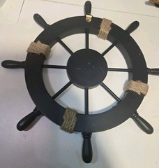Handcrafted Nautical Ship Wheel & Anchor Decor – Perfect Beach-Themed Gift