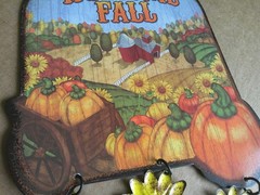 “Fall Welcome” Burlap Harvest and Autumn Hanging Decorative Sign