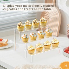 AZEAM Acrylic Riser,Clear Display Risers Stand Perfume Organizer clear