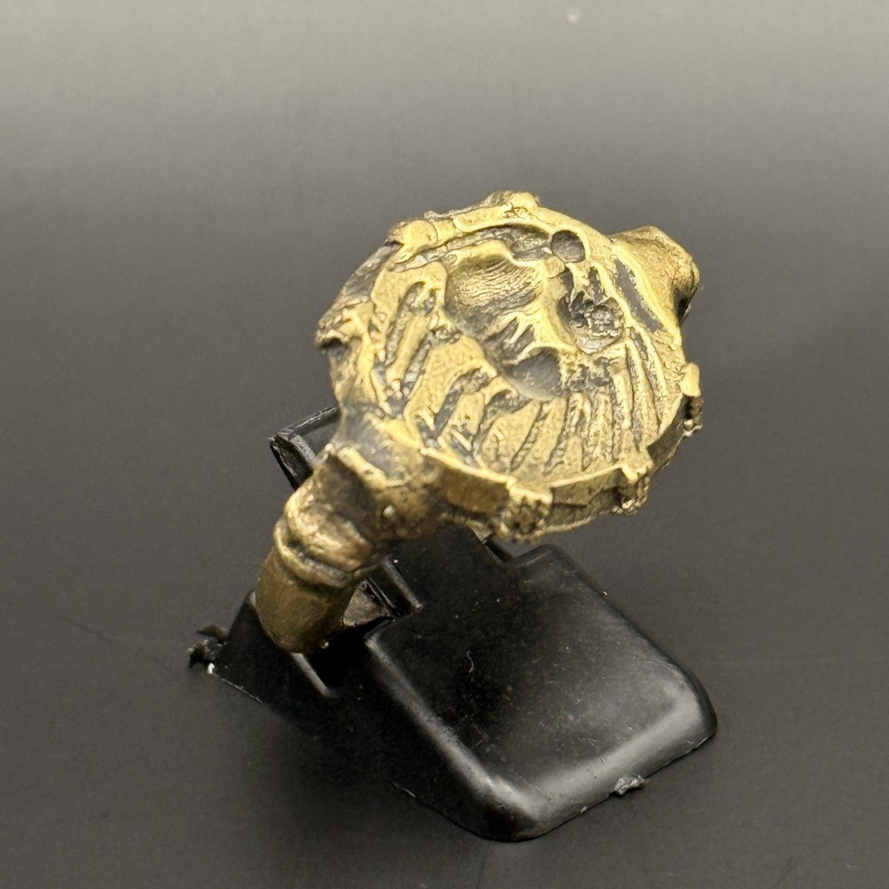 Very Rare Ancient Roman Ring Bronze Engraved Beast Authentic Antique Size 9