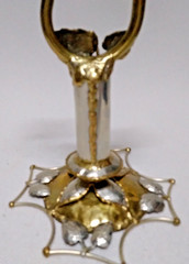 Copa Collection Made in Brazil Brutalist Mixed Metal and Amethyst Candleabra