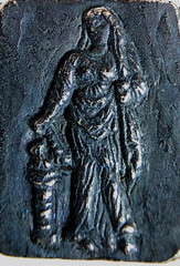 300 BC Ancient Roman Silver Ring Vesta the virgin goddess of hearth home family
