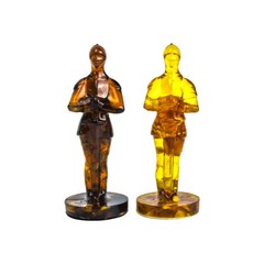 Made in USA Baltic Amber Chess Set Teutonic Knights Handmade Collectible Gift