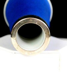 Staffordshire England Cobalt Blue Jasperware 5 1/2″ Sugar Muffineer 1890-1920