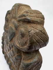 300 BC Athena Owl Ancient Greek Roman Statue Pure Stone Large Carved Artifact