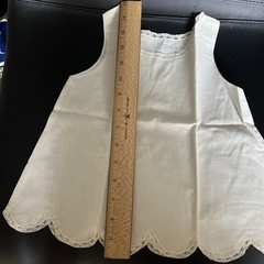 Vintage Antique Toddler Girl’s White Cotton Slip 15”X11”