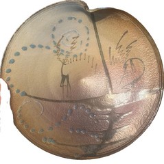 Vintage Christopher Heede Glyphs KOKOPELLI Studio Art Pottery Wall Art Footed