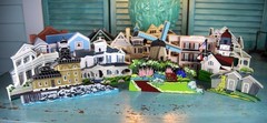 Lot/14 Sheila’s Collectibles 1990’s Wooden Houses Lighthouses Drugstore & More