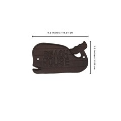 Coastal Beach House Whale Door Sign Cast Iron Nautical Ocean Wall Art Home Decor