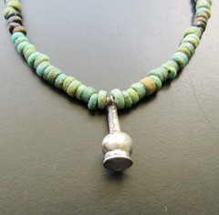 NILE Ancient Egyptian Amulet Mummy Bead Necklace ca 600 BC