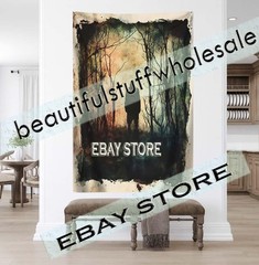 Ghost Path Graveyard Tapestry graveyard mist gothic shadows 39X59 in