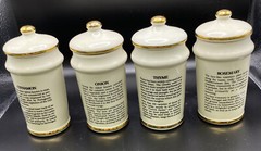 Vintage MJ Hummel ARS AG Switzerland 1987 Spice Jars x 4