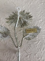 Vintage Italian Tole Hook Daisy Neiman Marcus Cottage Shabby Chic