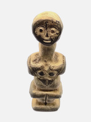 Neolithic Stone Idol Worshiper Figure Ancient Fertility Sculpture Artifact