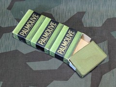 Vintage 1930s 1940s German Deadstock Palmolive Soap in Box 3 Bars WWII Original