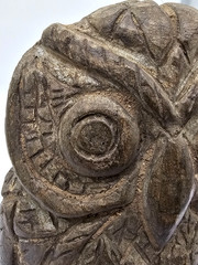 300 BC Ancient Greek Roman Statue Owl Athena Pure Stone Large Carved Artifact