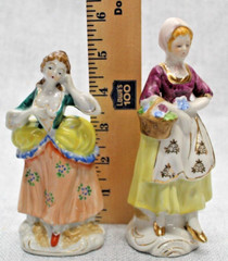 6 Vintage Occupied Japan Figurines Woman Hand Painted Victorian/Edwardian