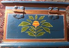 SCANDI BOX vtg swedish jewelry chest scandinavian denmark wood painting norway