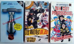 UN LOT DE 3 CASSETTES VHS SUR LE HOCKEY ***** ONE LOT OF 3 VHS VIDEOTAPES FRENCH