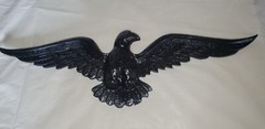 Vintage 19″ Cast Metal Aluminum Eagle Patriotic Wall Hanging