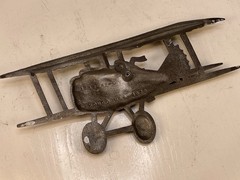 VINTAGE 1975 HOMCO USA DECOR METAL AIRPLANE 1232-BX-B TRI-WING++ 🇺🇸 LOT X3