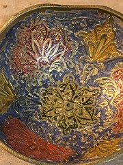 Cloisonné Brass Trinket Dish Bowl 3 inch x 1 inch footed