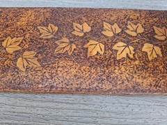 Antique Art Nouveau Expanding Bookend Wood Slide Flemish Folk Art