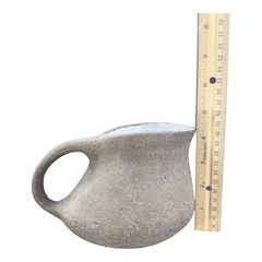 Norwegian Art Pottery Jug Pitcher Norway Hand Made Primitive Pottery Textured