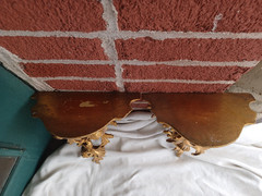 ANTIQUE VINTAGE ITALY FLORENTINE ROCOCO CARVED WOOD GOLD GILT WALL SHELF SET