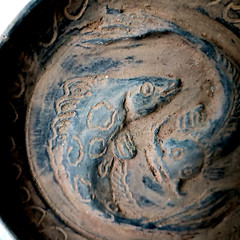 300 BC Amazing Ancient Roman Terracotta Plateful Plate High detailed decorated