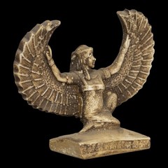 Authentic Ancient Egyptian Antiques Isis Winged Goddess Protection Statue BC