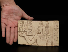 Authentic Ancient Egyptian Antique Rare Queen Cleopatra Relief Plaque BC