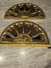 2 Gold Accent Mirrors Home Interiors Art Nouveau Regency Design Reproduction