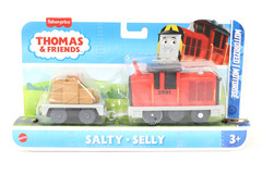 Thomas & Friends Salty Toy Train, Battery-Powered Motorized Engine w/ Cargo Car