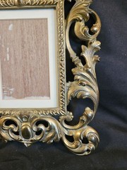 Antique/Vintage Victorian Brass Ornate Frame ANGELS Art Nouveau Flowing Lines