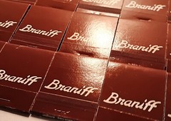 20 BRANIFF AIRWAYS 1928-82 matchbook lot vtg aviation airplane jet airline sign