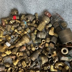 Mixed 14+ lbs Scrap Brass Plumbing, Pipe, Fittings, Odd Pieces,
