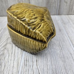Vintage Arnel’s Brazil Brazilian Nut Candy Trinket Dish Lid Ceramic Rare