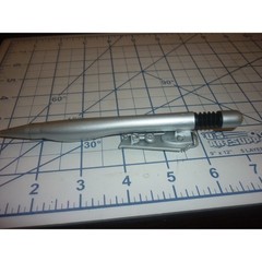 Wings Over Rockies Air Space Museum Rocket Jet Novelty Pen Silver 6in USA Vtg