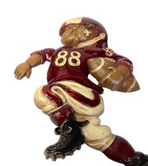 Vintage 1976 HOMCO Cast Metal Maroon Team Football Player Hanging Wall Plaque US