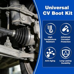 CV Boot Kit, Universal Drive Shaft Joint Boot Set with 2 Clamps，CV Boots
