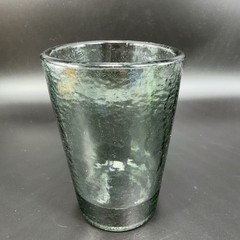Fire and Light Recycled Glass Tumbler Charcoal Barware Glasses 4.5inch Set 2 VTG