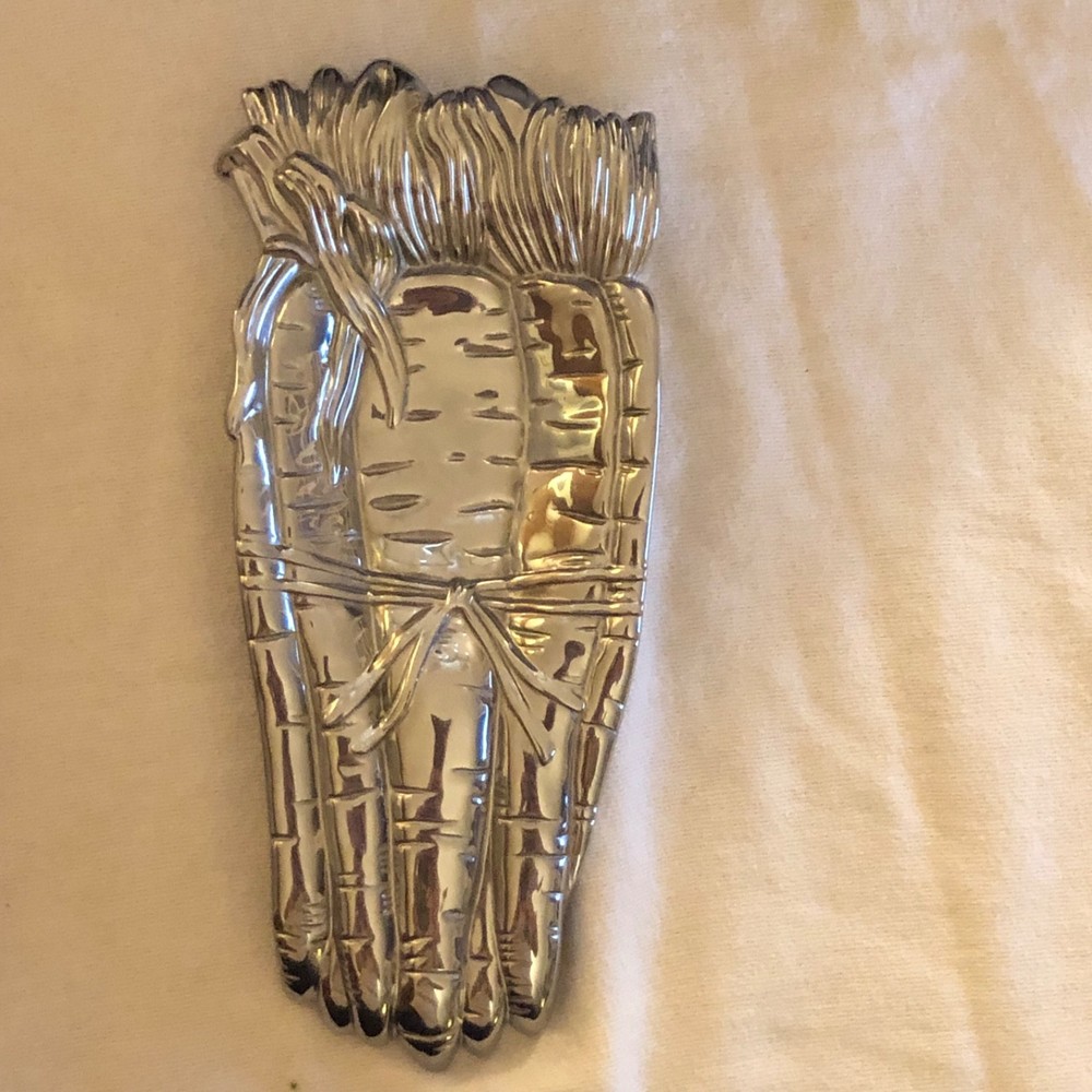 Vintage 2004 Fitz & Floyd Metal Carrot Spoon Rest Never Used Original Packaging